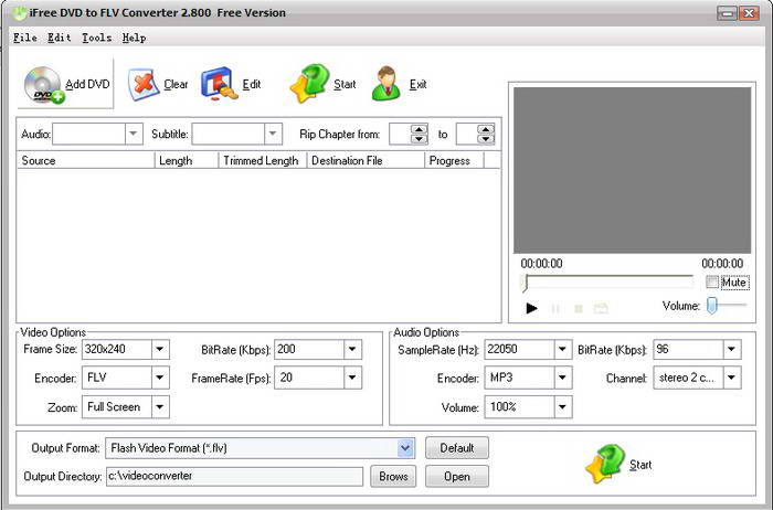 iFree DVD to FLV Converter