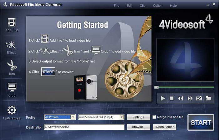 4Videosoft Flip Movie Converter