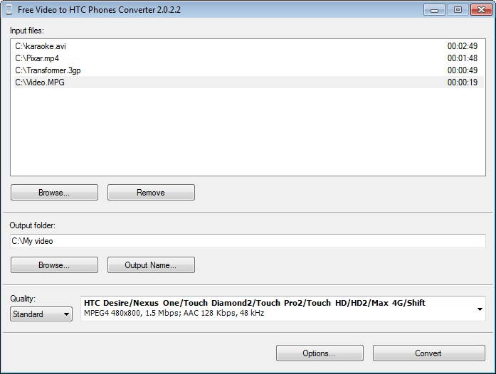 dvdvideosoft Free Video to HTC Phones Converter