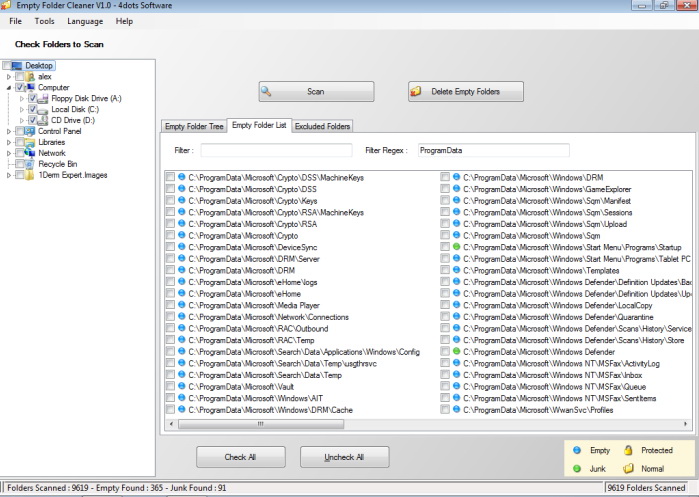 Empty Folder Cleaner