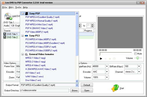 Leo DVD to PSP Converter