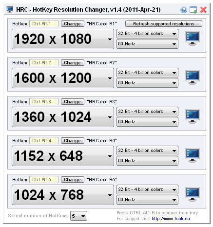 HRC(HotKey Resolution Changer)