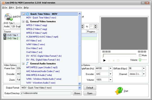 Leo DVD to MOV Converter