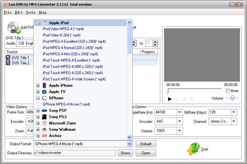 Leo DVD to MP4 Converter