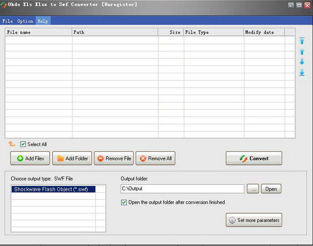 Okdo Xls Xlsx to Swf Converter