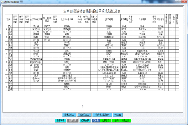 宏声田径运动会编排系统