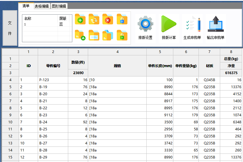 定尺提料