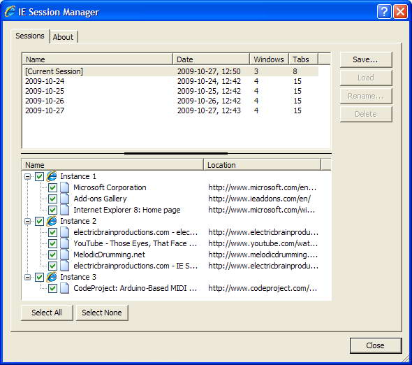 IE Session Manager