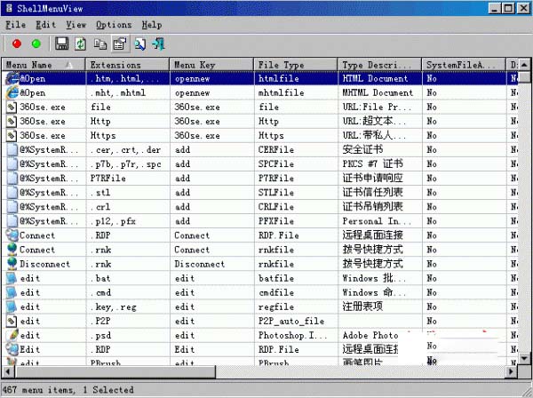 ShellMenuView系统菜单管理