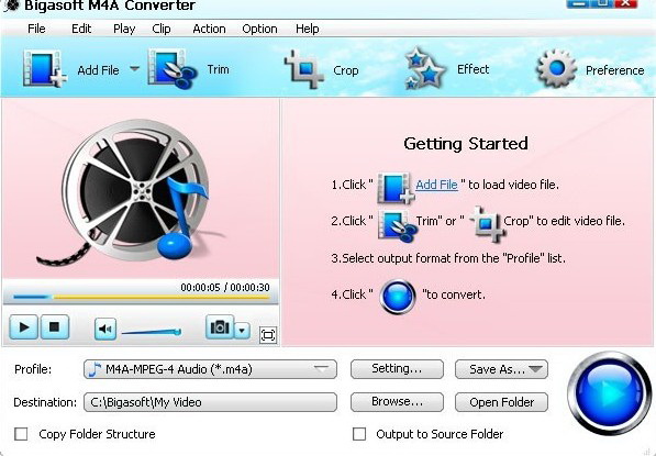 Bigasoft M4A Converter