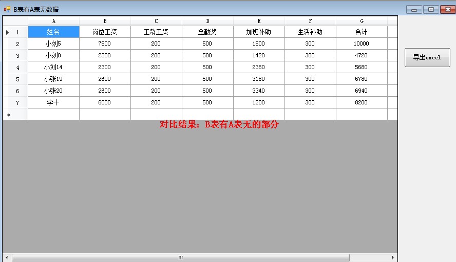 小东Excel两表对比助手