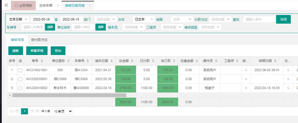 中易云平台汽修汽配管理系统