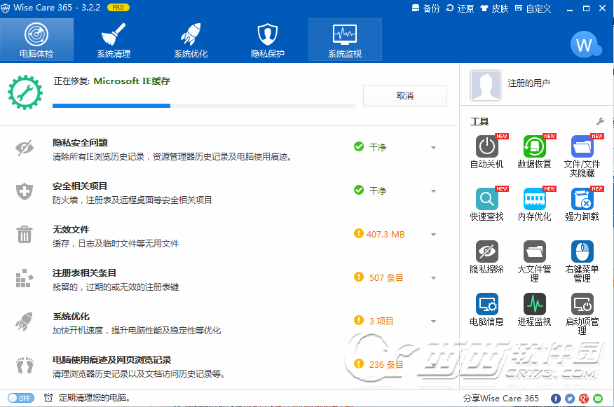 系统优化软件Wise Care 365 Pro