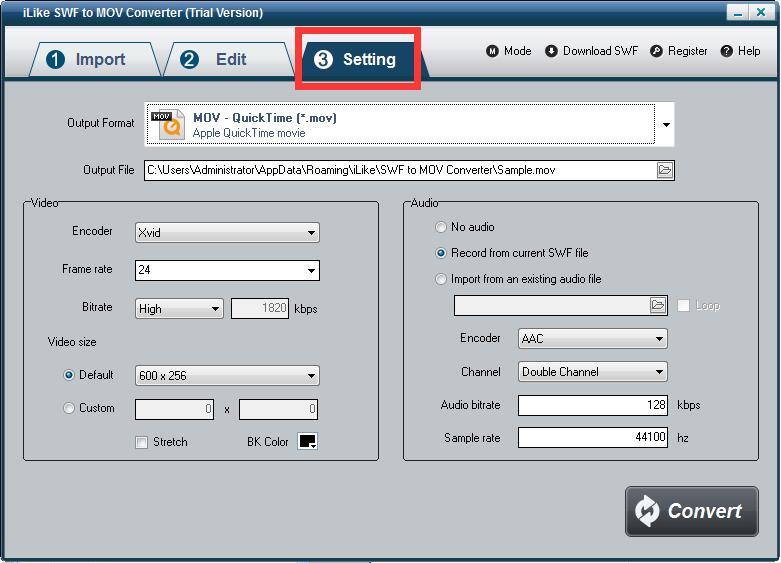 iLike SWF to MOV Converter