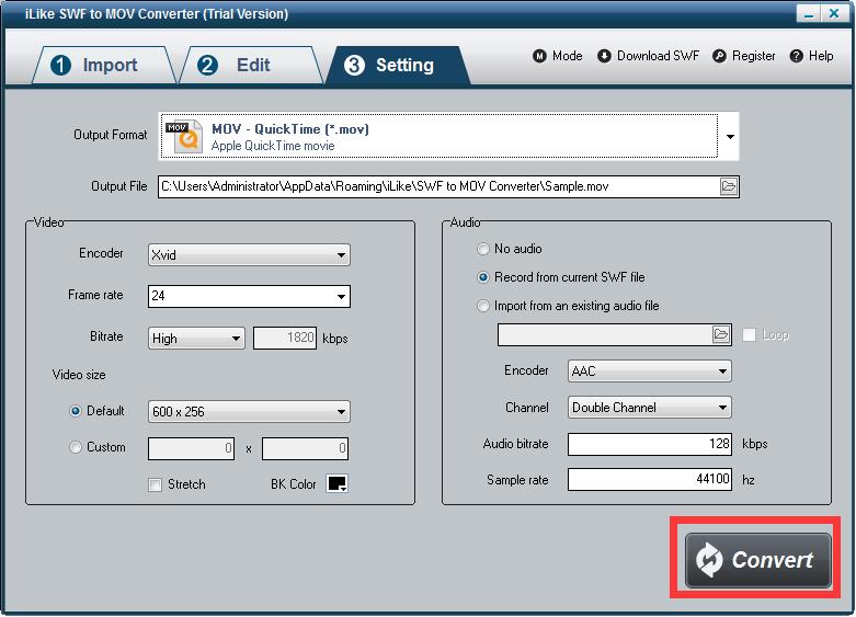 iLike SWF to MOV Converter