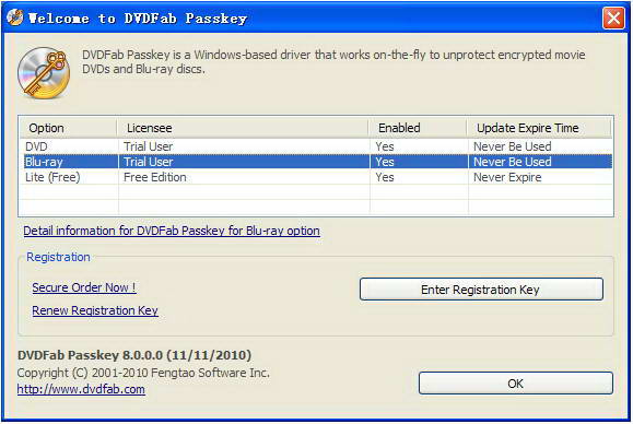 DVDFab Passkey for Blu-ray