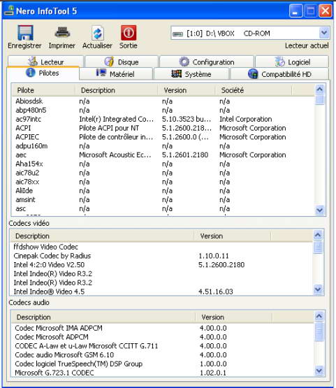 Nero InfoTool