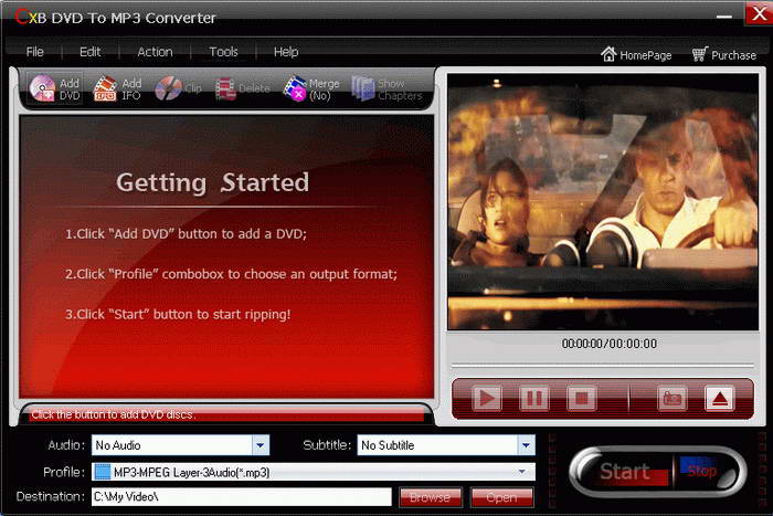 CXBSoft DVD To MP3 Converter