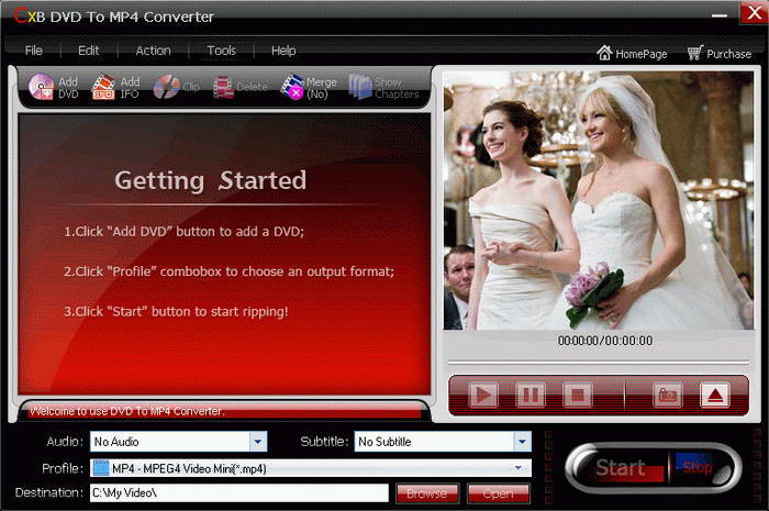 CXBSoft DVD To MP4 Converter