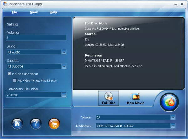 Joboshare DVD Copy for Mac