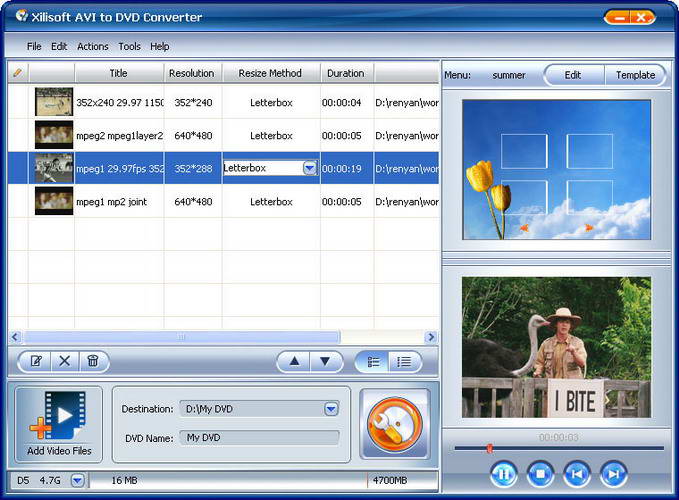 Xilisoft AVI to DVD Converter