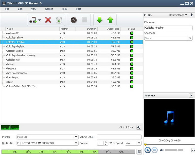 Xilisoft MP3 CD burner