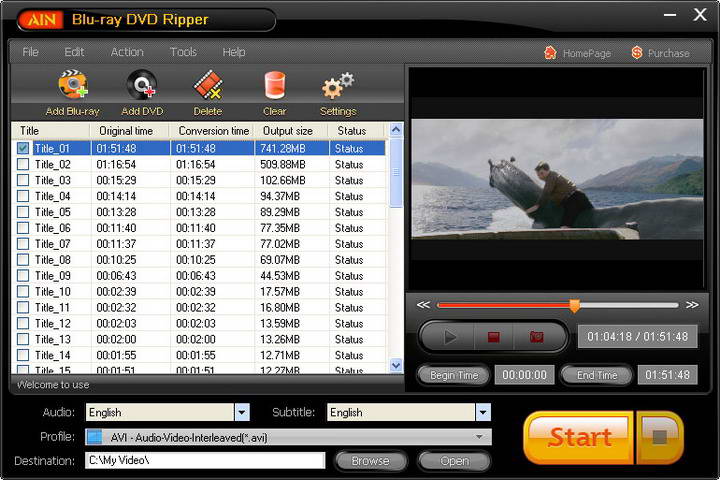 Ainsofts Blu-ray DVD Ripper