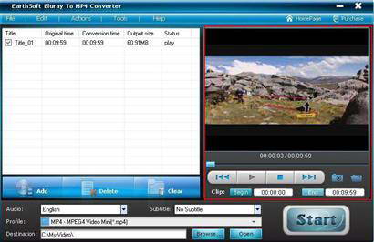 EarthSoft Bluray To MP4 Converter