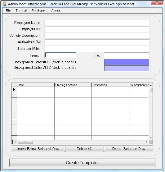 Track Gas and Fuel Mileage for Vehicles Excel Spreadsheet