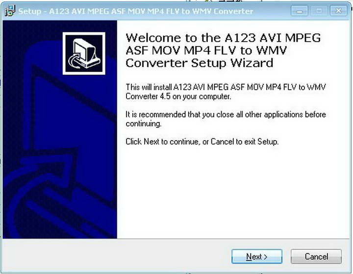 A123 AVI MPEG ASF MOV to WMV Converter