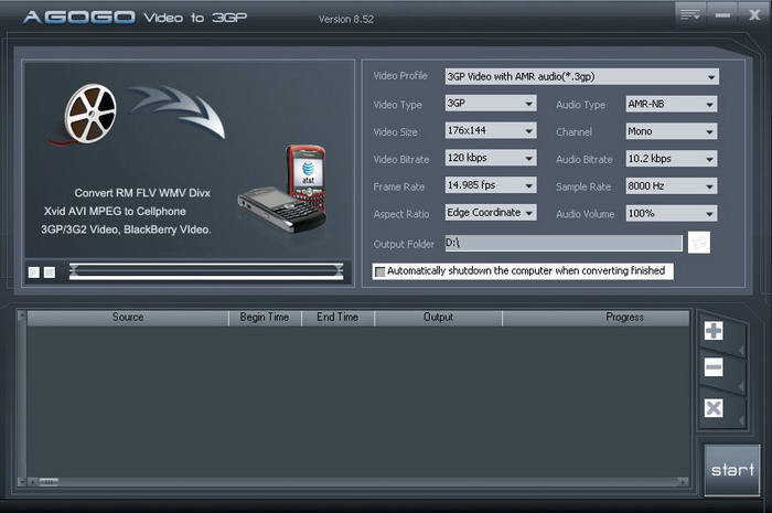 Agogo Video to 3GP Converter