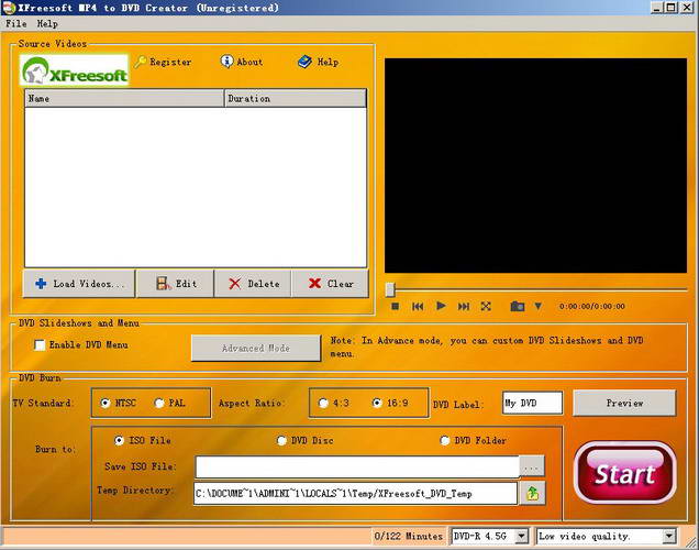 XFreesoft MP4 to DVD Creator