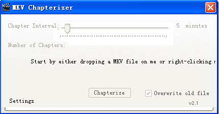 Portable MKV Chapterizer