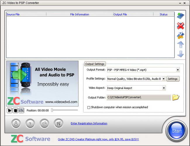 ZC Video to PSP Converter