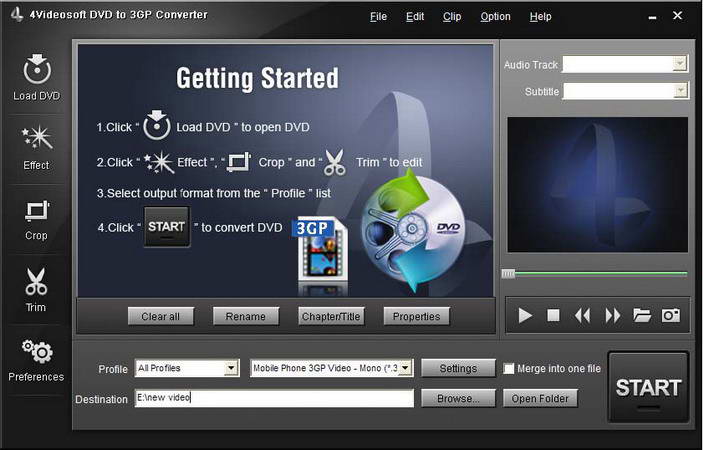 4Videosoft DVD to 3GP Converter