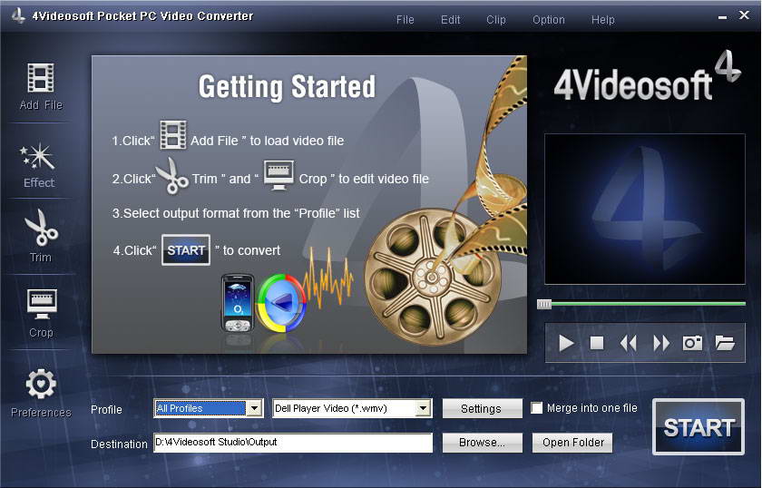 4Videosoft Pocket PC Video Converter