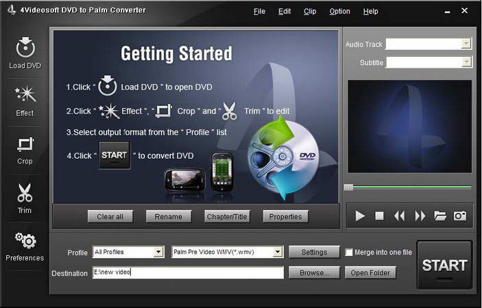 4Videosoft DVD to Palm Converter