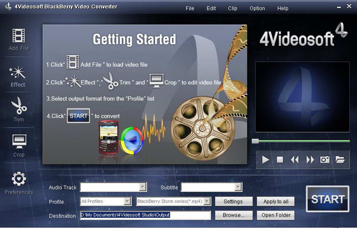 4Videosoft BlackBerry Video Converter