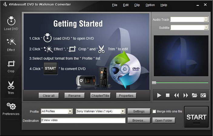 4Videosoft DVD to Walkman Converter