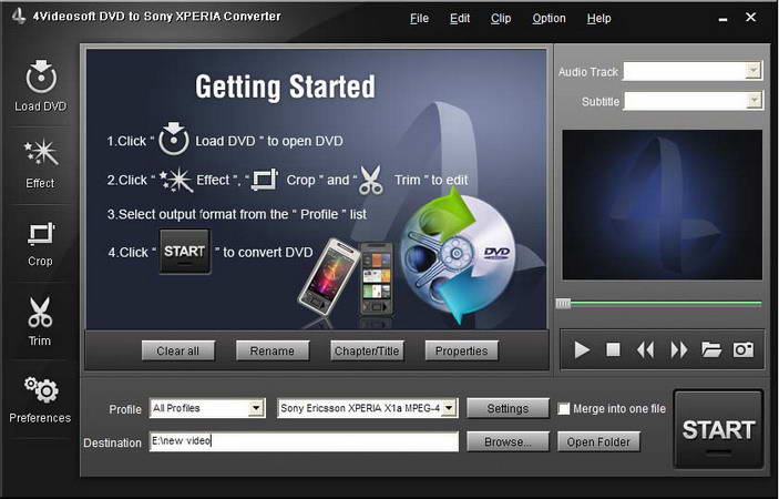 4Videosoft DVD to Sony XPERIA Converter