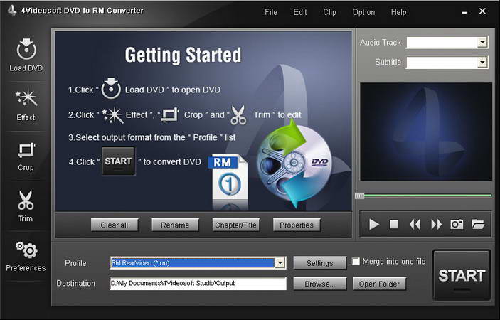 4Videosoft DVD to RM Converter