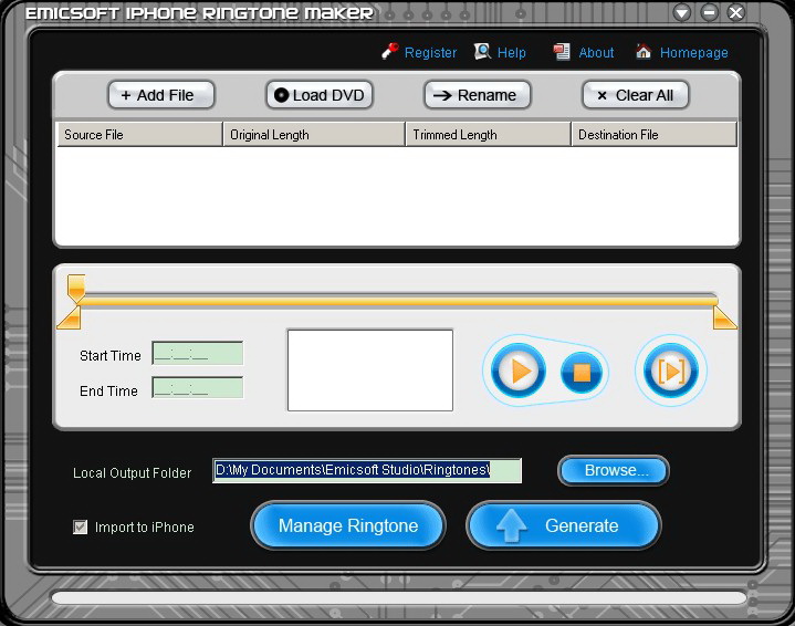 Emicsoft iPhone Ringtone Maker