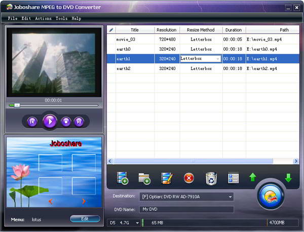 Joboshare MPEG to DVD Converter