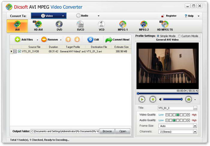 Dicsoft AVI MPEG Converter