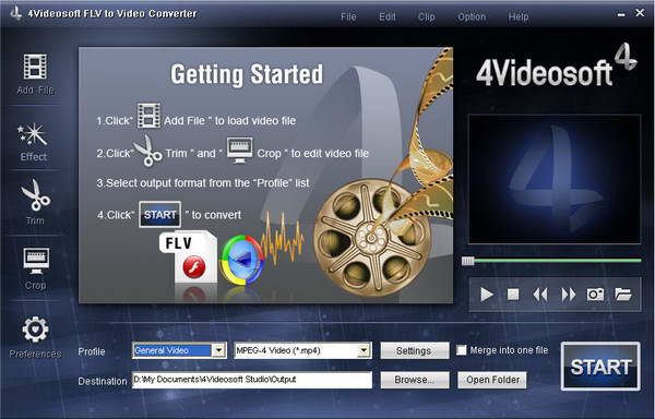 4Videosoft FLV to Video Converter