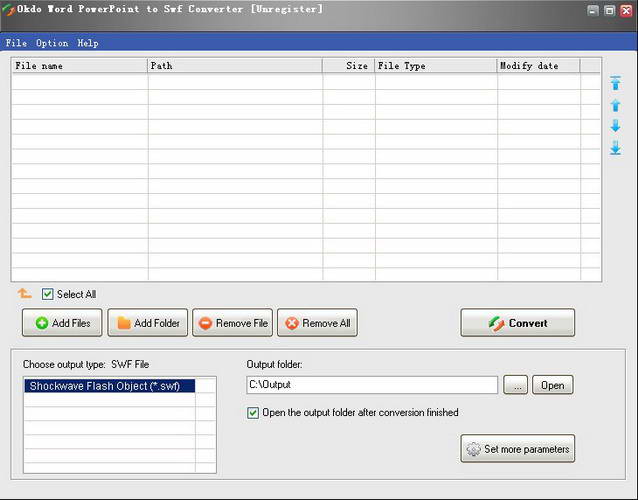 Okdo Word PowerPoint to Swf Converter