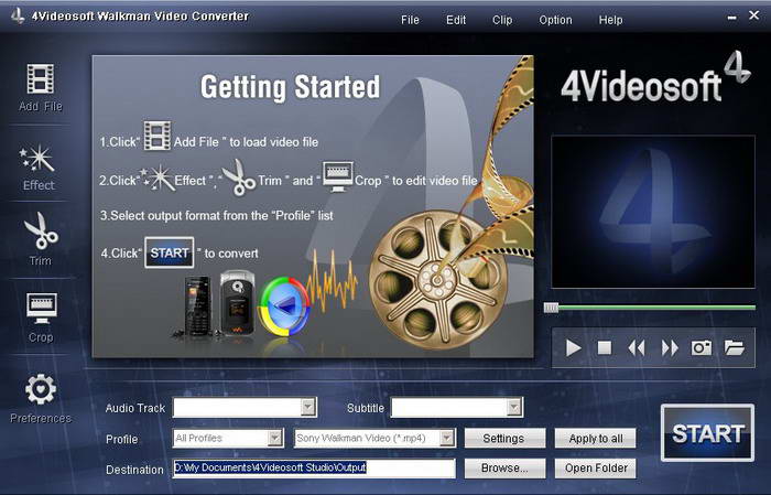 4Videosoft Walkman Video Converter