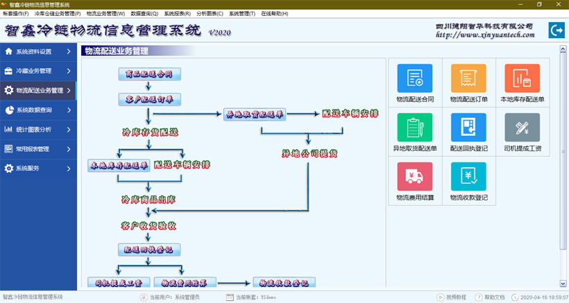 智鑫冷链物流信息管理系统