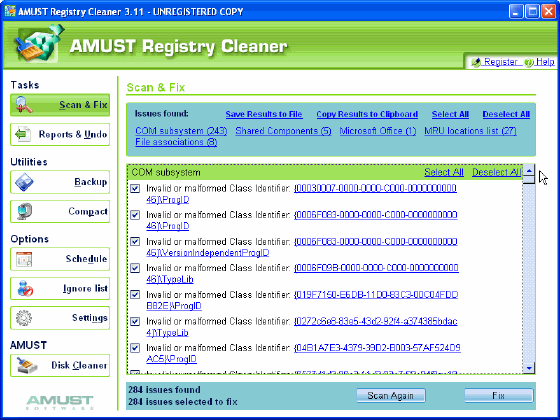 AMUST Registry Cleaner