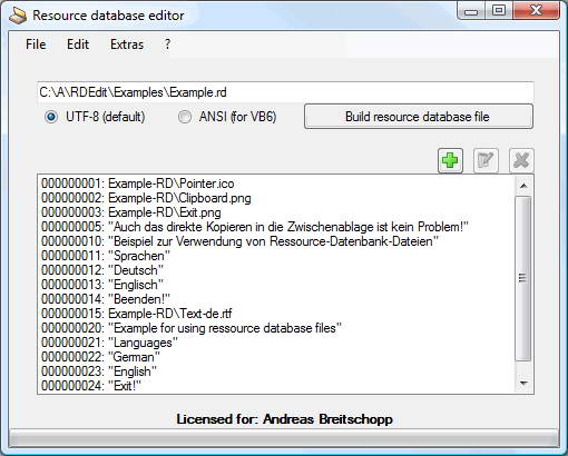 Resource Database Editor